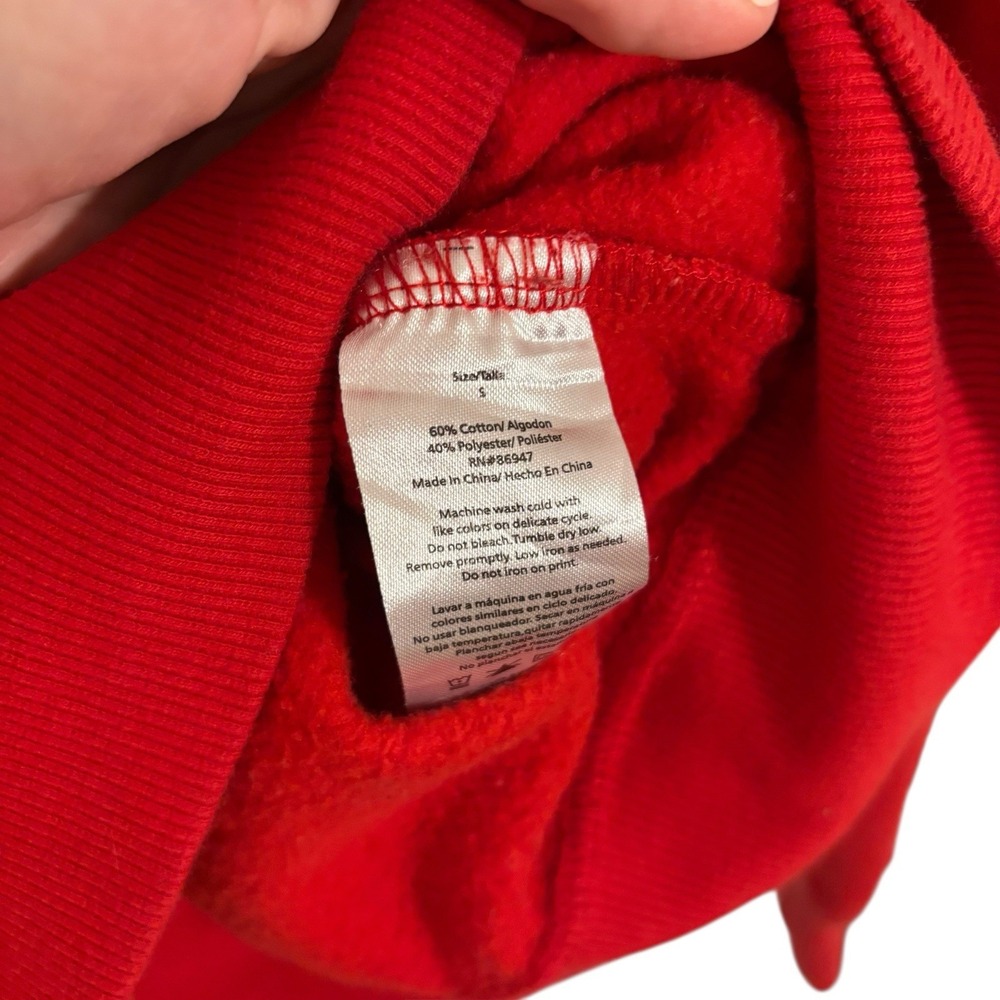 Kelloggs Cheez it Red Sweatshirt Long Sleeve Small Advertising Snacks Spell Out - Picture 5 of 8